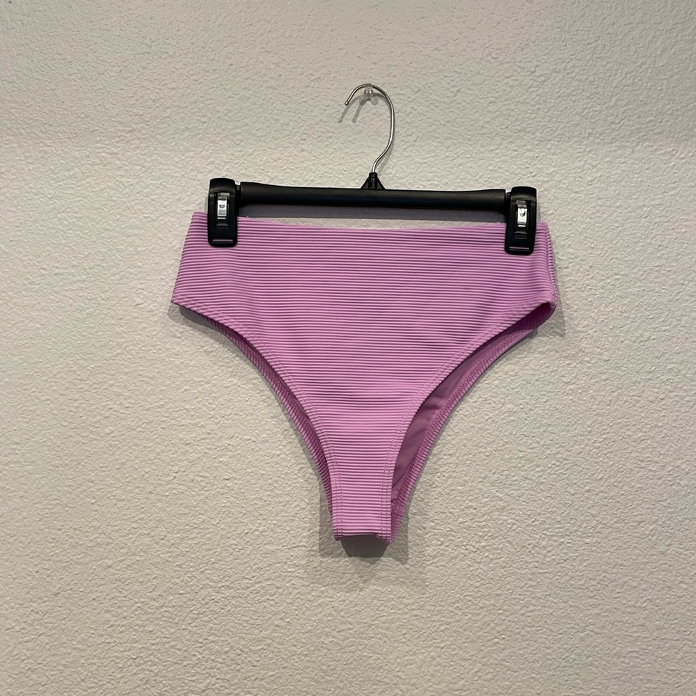 Billabong purple ribbed high waisted cheeky bikini bottoms